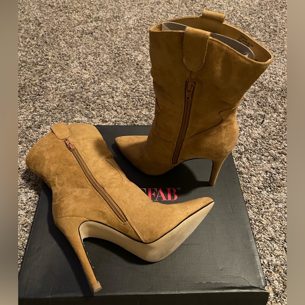 Brown Cowboy Style Booties